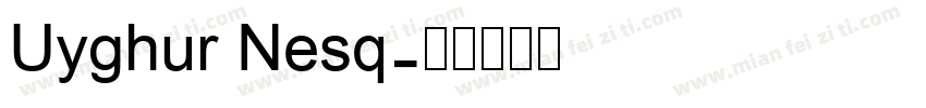 Uyghur Nesq字体转换